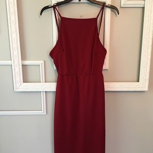 Bodycon maroon party dress